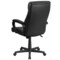 Emma and Oliver High Back Leather Executive Swivel Office Chair with Slight Mesh Accent and Arms